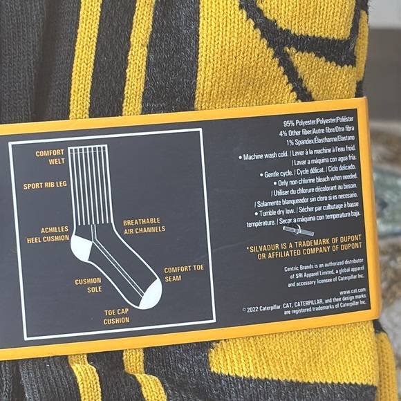 Brand New Caterpillar 6-Pack Midweight Boot Socks Black Crew Cushioned Anti Odor - Picture 13 of 14
